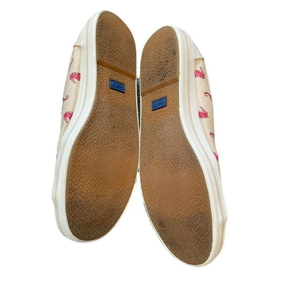 Kate Spade ♠️ RARE Keds X Seahorse Distressed Blush Nude Sneakers Shoes Flats - Picture 4 of 6